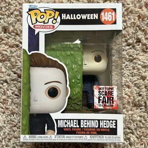 New! Pop! Halloween Michael Behind Hedge Figure